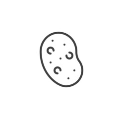 Potato vegetable line icon