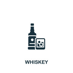 Whiskey icon. Monochrome simple Drinks icon for templates, web design and infographics