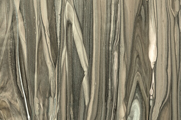 Abstract fluid art background light beige colors. Liquid marble. Acrylic painting with olive striped gradient.