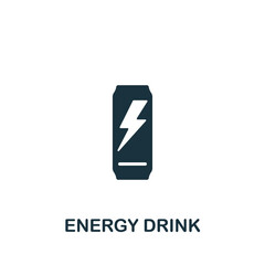 Energy Drink icon. Monochrome simple Drinks icon for templates, web design and infographics
