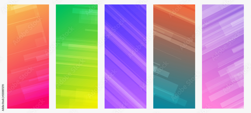 Poster modern colorful gradient background with lines