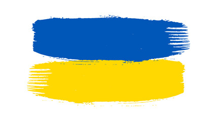 Obraz premium Ukrainian national flag in grunge style