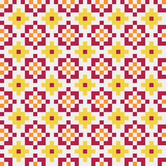 Fototapeta premium Abstract Cross Pattern generative computational art illustration