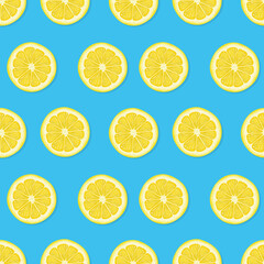 Fototapeta premium Lemon pattern for bright and juicy mood. Sunny and summer picture