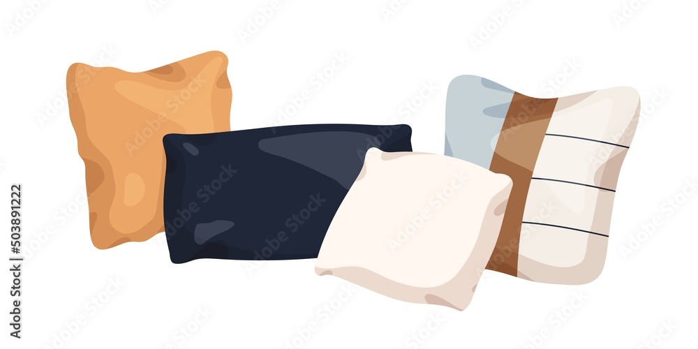 Poster modern rectangle and square shaped pillows. decorative rectangular cushions. cosy home interior deco