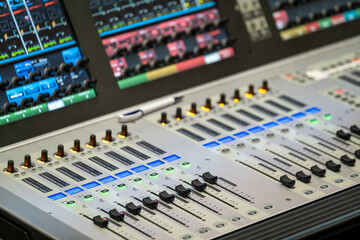 Fototapeta premium Control panel in telecommunication center