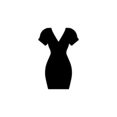 Dress icon. Women dress icon isolated on white