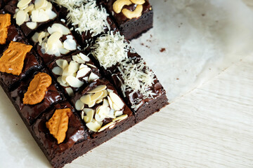 Homemade Fudgy Brownies Contemporary Food