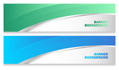 Fototapeta premium Blue and Green Wavy Background Headers