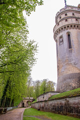 Obraz premium Pierrefonds. Face est du château. Oise. Picardie. Hauts-de-France 