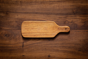 Long wooden pallet on wooden table.