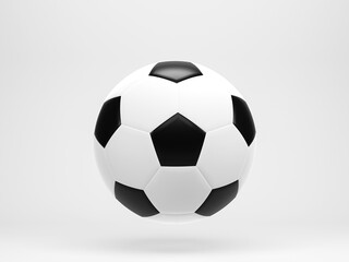 3d rendering, 3d illustration. Soccer ball or football ball isolated on white background