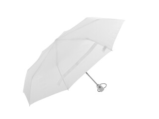 White umbrella with clipping path isolated on white background. Mock-up © MadGladNat
