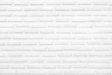 White grunge brick wall texture background for stone tile block painted in grey light color wallpaper .