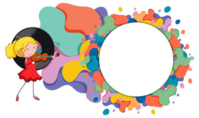 Blank banner with music theme