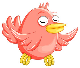 Bird with red feathers