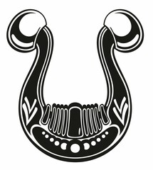 Horseshoe - black vector silhouette for logo or pictogram. Horseshoe