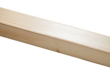 Wooden beams isolated on white background