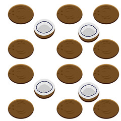 seamless pattern with coconuts. Summer background. Wallpaper,print,wrapping paper,panner,poster. Vector illustration