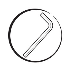 Elektriker Werkzeuge - Outline Drehmomentschlüssel