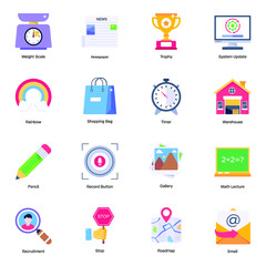 Collection of Trendy Flat Icons 