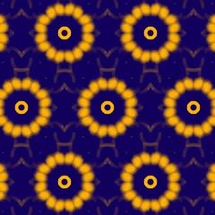 Dark blue pattern with hexagon concept inspired of middle eastern traditional style
