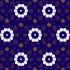 Dark blue pattern with hexagon concept inspired of middle eastern traditional style