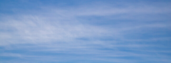 Fototapeta premium Banner blue sky cirrus clouds.