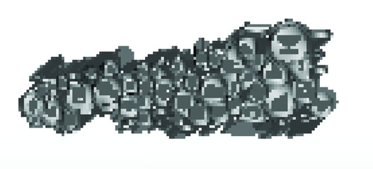 Icon Geometric steel - modern Idea and Concept Vector illustration Business.