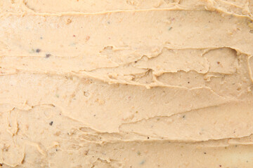 Texture of delicious liverwurst as background, closeup