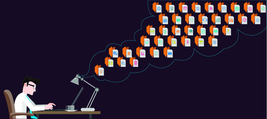  technology communicate  - creativity design modern think Idea and concept vector illustration.