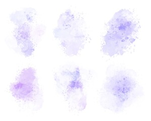 Abstract watercolor stains splatter.