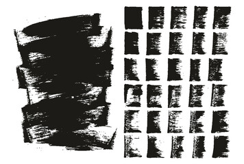Flat Sponge Regular Artist Brush Long Background & Straight Lines Mix High Detail Abstract Vector Background Mix Set 