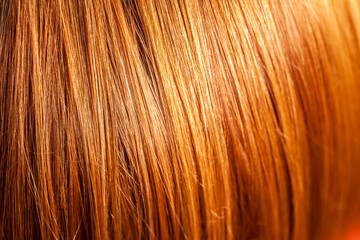 Close up of little girls long hair