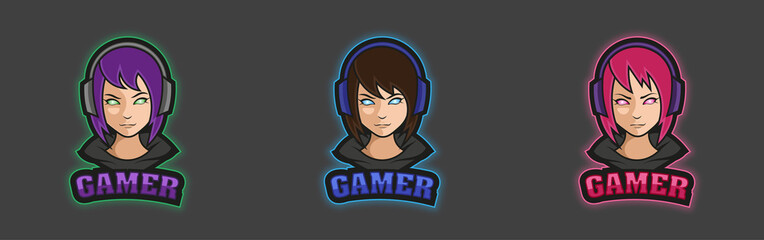 Logo design of the game for girls.