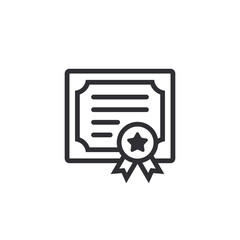 Сertificate icon. Vector certificate icon. License icon. Premium quality. Achievement badge. Quality mark. Star. Approved. Extended license. Contract icon. Agreement. Quality seal. Patent sign. Stamp