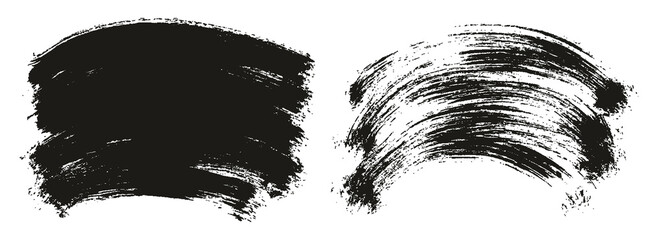 Round Brush Thin Curved Background Mix Artist Brush High Detail Abstract Vector Background Mix Set 