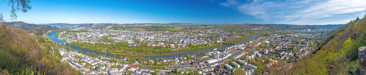 Blick auf Trier von der Mariensäule aus, Rheinland-Pfalz, Deutschland