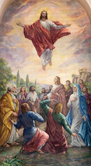 VALENCIA, SPAIN - FEBRUAR 14, 2022: The painting of Ascension of Lord in the church Iglesia San...