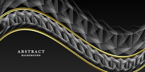 Luxury black silver background vector design © indah