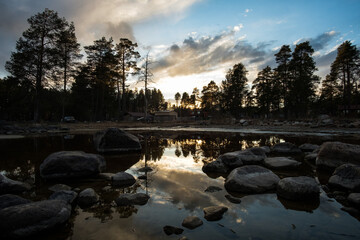 View of Lake Onega in Medvezhjegorsk