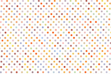 Multicolor dotted background, colorful vector texture with circles. Glitter abstract illustration with blurred drops of rain. Pattern for ads, web page, wallpaper, poster, banner. Copy space