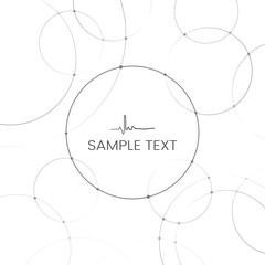 Abstract presentation design with circles on white background