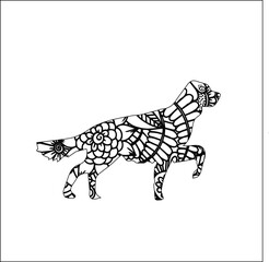 Mandala animal coloring page with horse , Horse Mandala coloring page Unicorn Mandala Vector Line Art Style, Beautiful Horse Jump. Vector illustration.