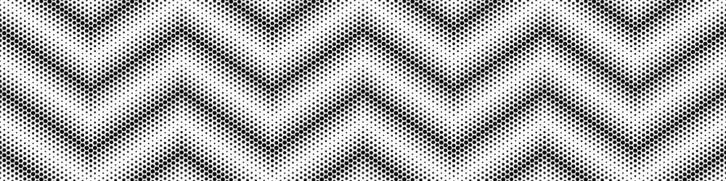 Black on white abstract halftone texture. Oversized dotted ornament. Contrast dotwork pattern. Monochrome halftone surface. Perforated retro abstraction. Polka dot texture card