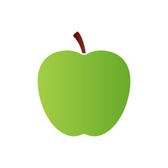 Green apple with gradient icon