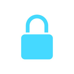 Lock vector blue icon