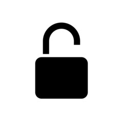 Open lock simple icon