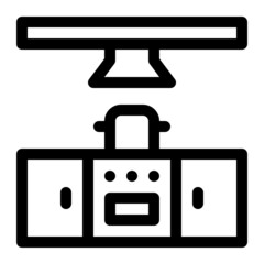 home interior,kitchen,furniture,cabinets,kitchen set line icon