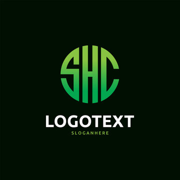 shc Monogram logo, shc Circle font, Round monogram shc letters, three letters logo